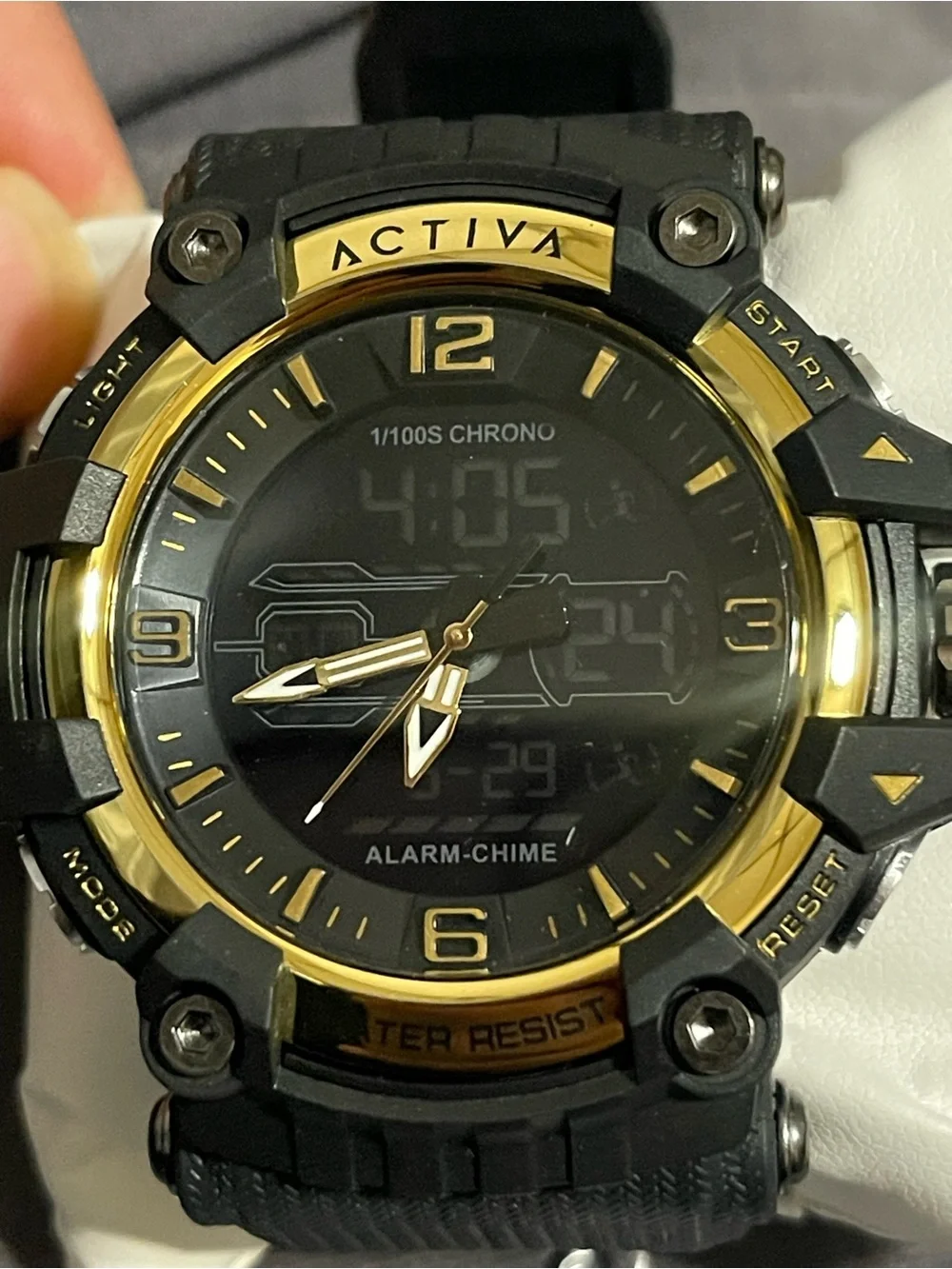 Activa Ardus X Invicta Analog Digital Men's Watch - 58mm. Black Gold new